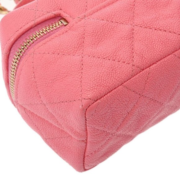 CHANEL Lambskin Quilted Mini Top Handle Rectangular Flap Bag Pink - Picture 8 of 11